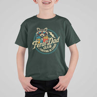 Feral Dad Club T Shirt For Kid Funny Raccoon Dad Birthday Fathers Day Gift