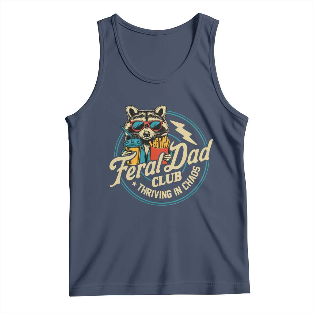 Feral Dad Club Tank Top Funny Raccoon Dad Birthday Fathers Day Gift