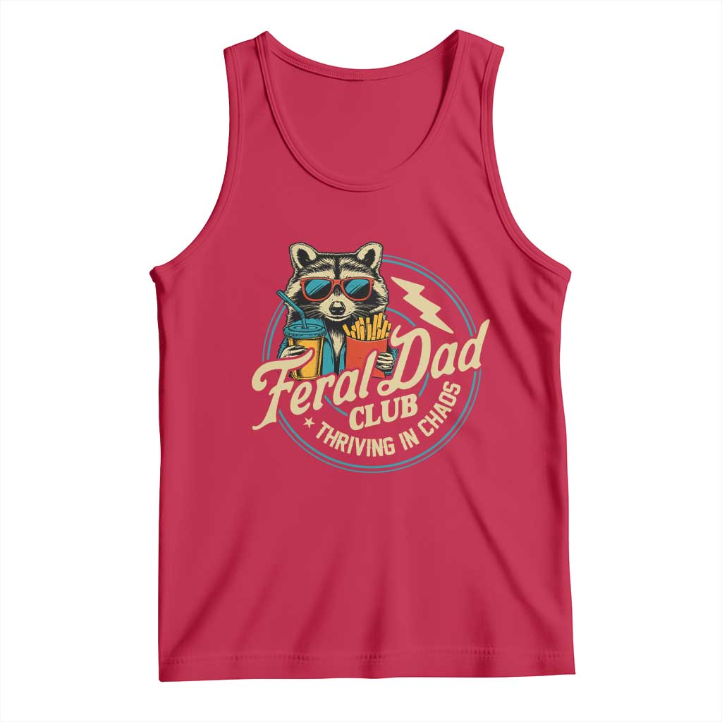 Feral Dad Club Tank Top Funny Raccoon Dad Birthday Fathers Day Gift