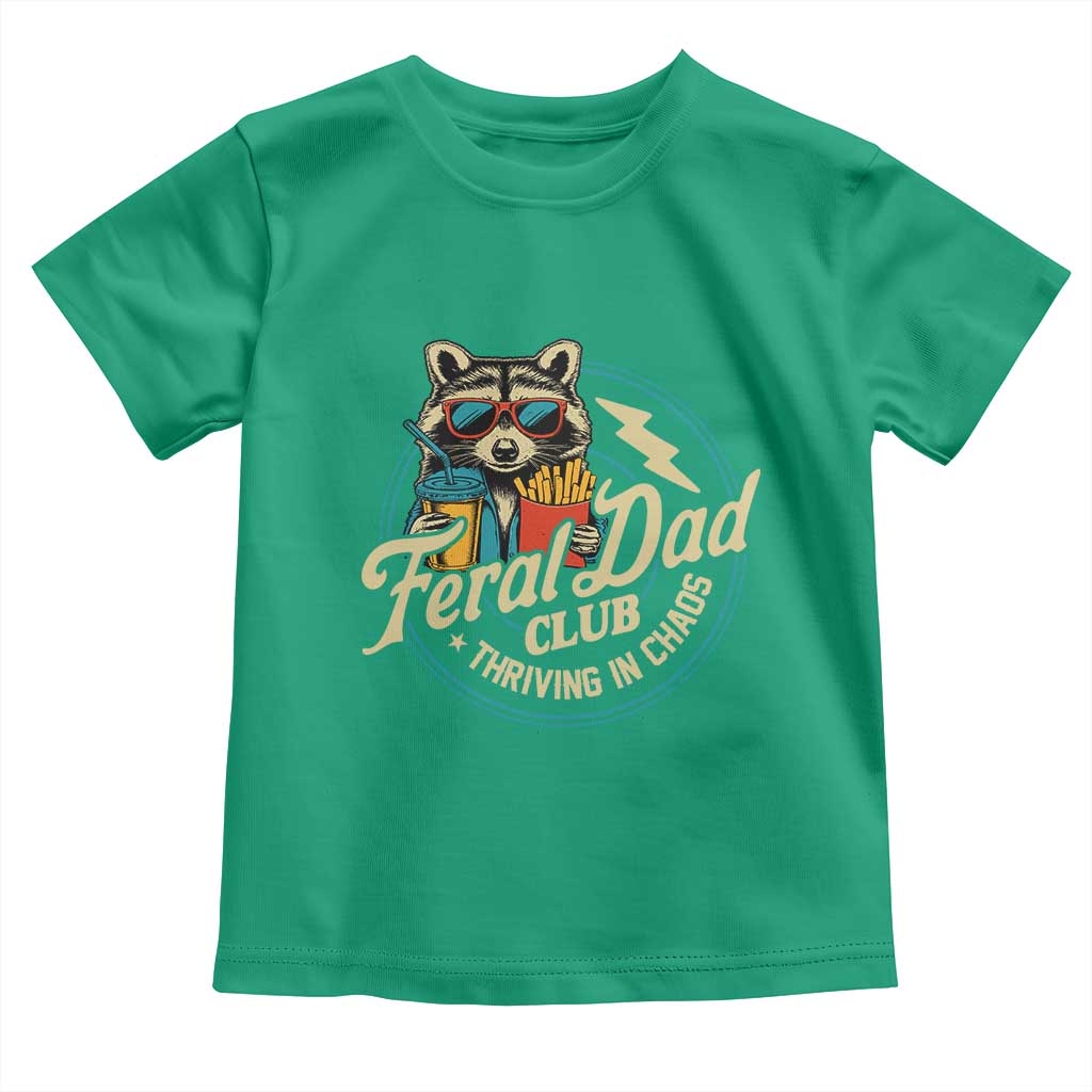 Feral Dad Club Toddler T Shirt Funny Raccoon Dad Birthday Fathers Day Gift