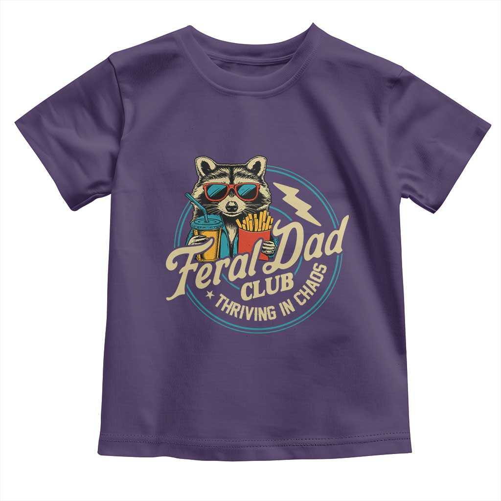 Feral Dad Club Toddler T Shirt Funny Raccoon Dad Birthday Fathers Day Gift