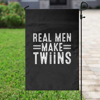 Funny Twin Dad Garden Flag Real Men Make Twins Daddy Humor Fathers Day