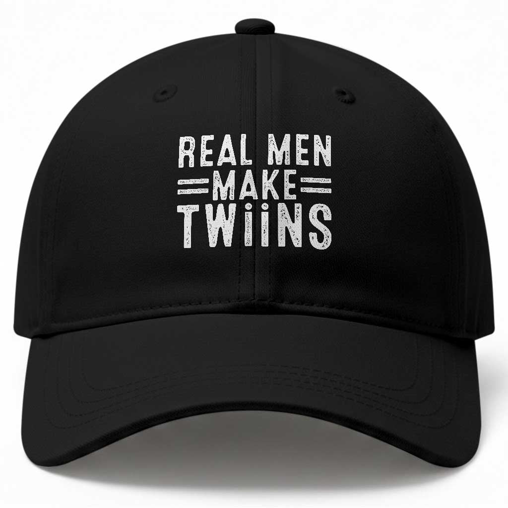 Funny Twin Dad Baseball Cap Real Men Make Twins Daddy Humor Fathers Day
