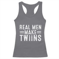 Funny Twin Dad Racerback Tank Top Real Men Make Twins Daddy Humor Fathers Day