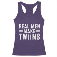 Funny Twin Dad Racerback Tank Top Real Men Make Twins Daddy Humor Fathers Day