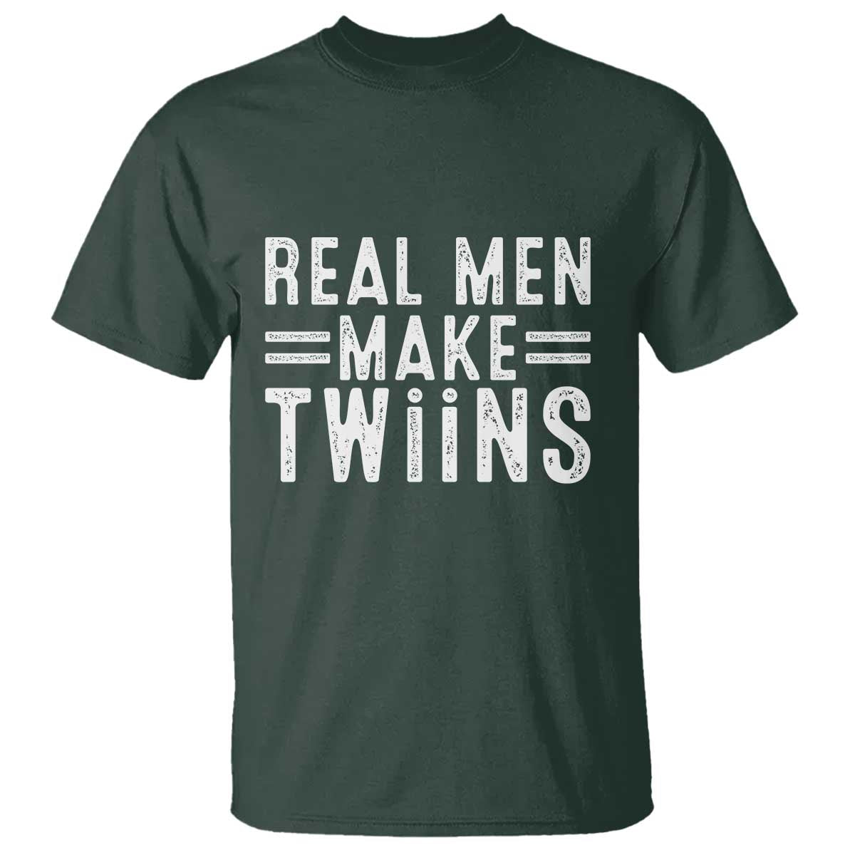 Funny Twin Dad T Shirt Real Men Make Twins Daddy Humor Fathers Day