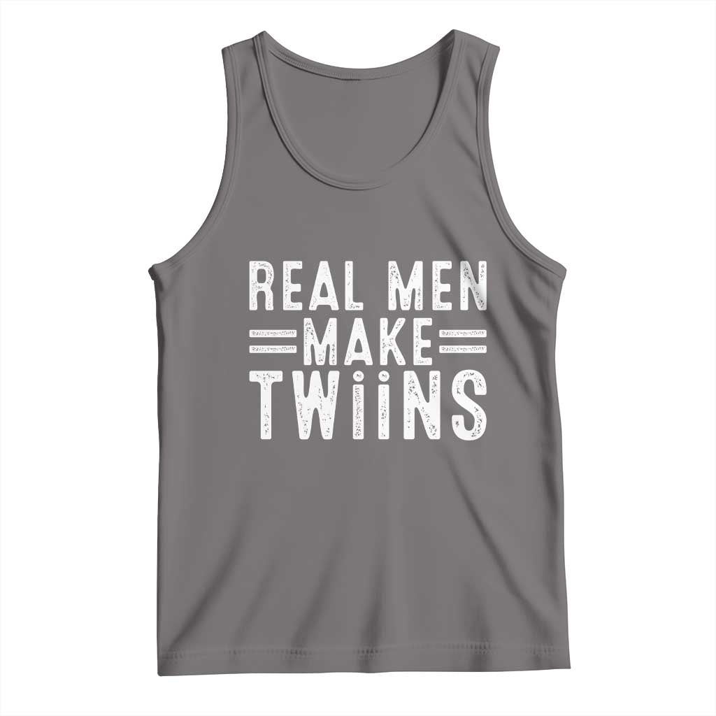 Funny Twin Dad Tank Top Real Men Make Twins Daddy Humor Fathers Day