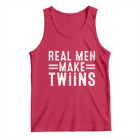 Funny Twin Dad Tank Top Real Men Make Twins Daddy Humor Fathers Day