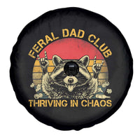 Feral Dad Club Spare Tire Cover Funny Raccoon Dad Retro Fathers Day Gift