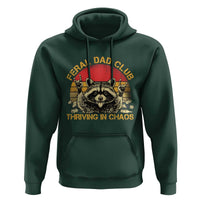 Feral Dad Club Hoodie Funny Raccoon Dad Retro Fathers Day Gift