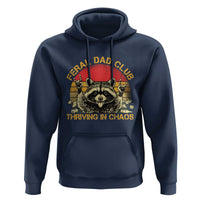 Feral Dad Club Hoodie Funny Raccoon Dad Retro Fathers Day Gift