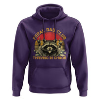 Feral Dad Club Hoodie Funny Raccoon Dad Retro Fathers Day Gift