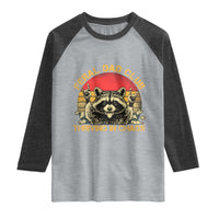 Feral Dad Club Raglan Shirt Funny Raccoon Dad Retro Fathers Day Gift