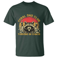 Feral Dad Club T Shirt Funny Raccoon Dad Retro Fathers Day Gift