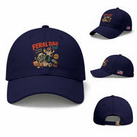 Funny Raccoon Dad Baseball Cap Feral Dad Club Fathers Day Gift