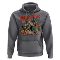 Funny Raccoon Dad Hoodie Feral Dad Club Fathers Day Gift