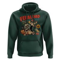 Funny Raccoon Dad Hoodie Feral Dad Club Fathers Day Gift