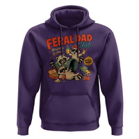 Funny Raccoon Dad Hoodie Feral Dad Club Fathers Day Gift