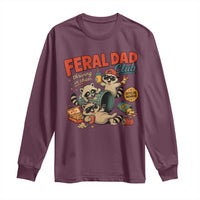 Funny Raccoon Dad Long Sleeve Shirt Feral Dad Club Fathers Day Gift