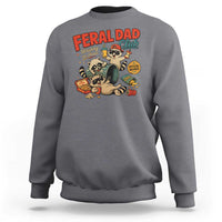 Funny Raccoon Dad Sweatshirt Feral Dad Club Fathers Day Gift