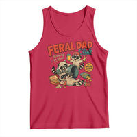 Funny Raccoon Dad Tank Top Feral Dad Club Fathers Day Gift