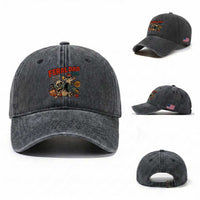 Funny Raccoon Dad Washed Cotton Baseball Cap Feral Dad Club Fathers Day Gift