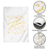 Engaged Girl Summer Garden Flag Bride To Be Engagement