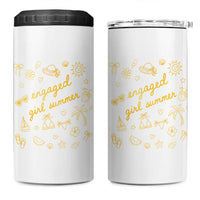 Engaged Girl Summer 4 in 1 Can Cooler Tumbler Bride To Be Engagement