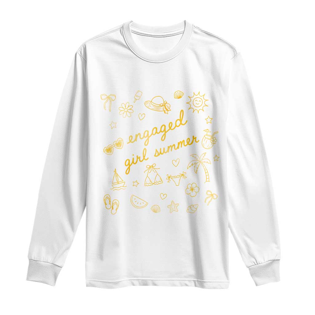 Engaged Girl Summer Long Sleeve Shirt Bride To Be Engagement