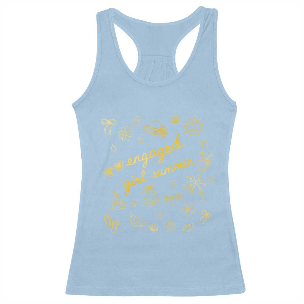 Engaged Girl Summer Racerback Tank Top Bride To Be Engagement