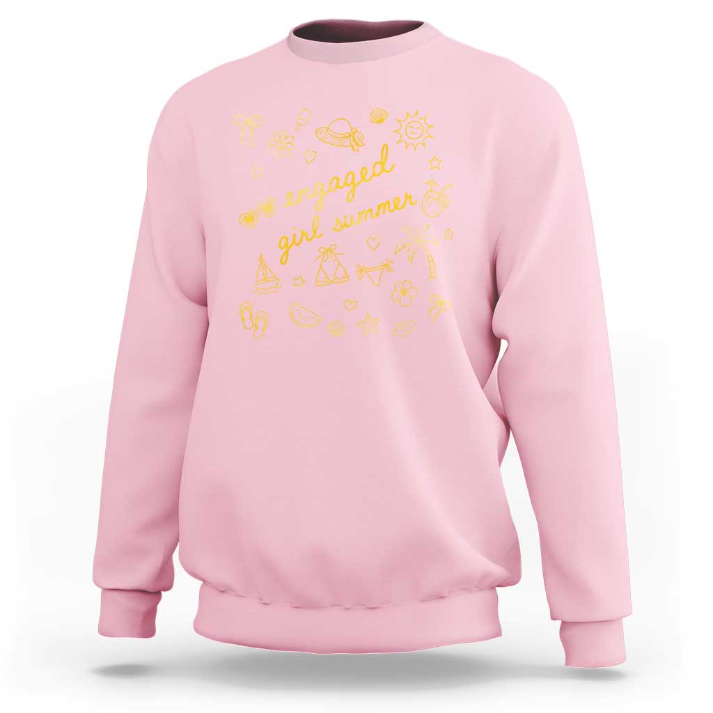 Engaged Girl Summer Sweatshirt Bride To Be Engagement