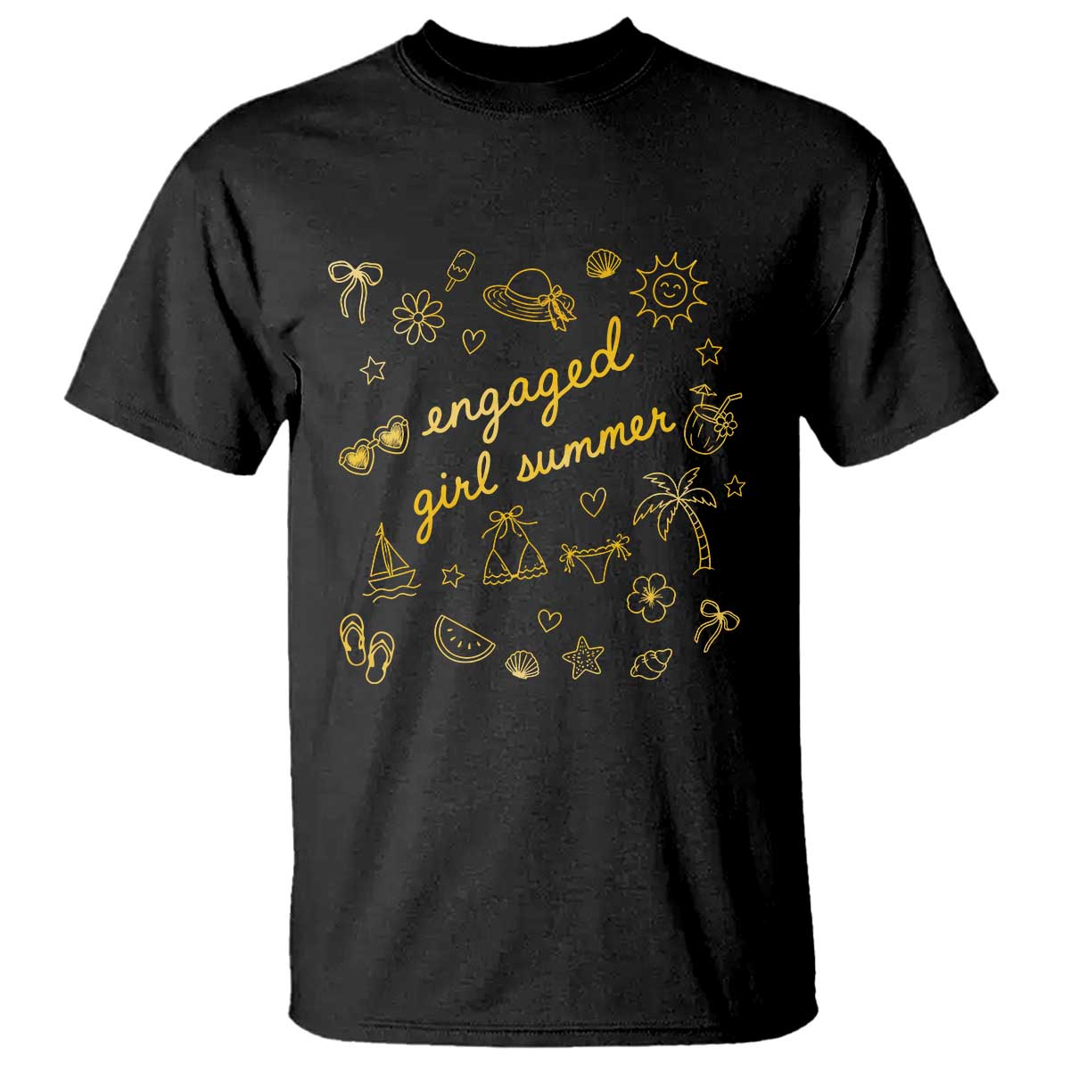 Engaged Girl Summer T Shirt Bride To Be Engagement
