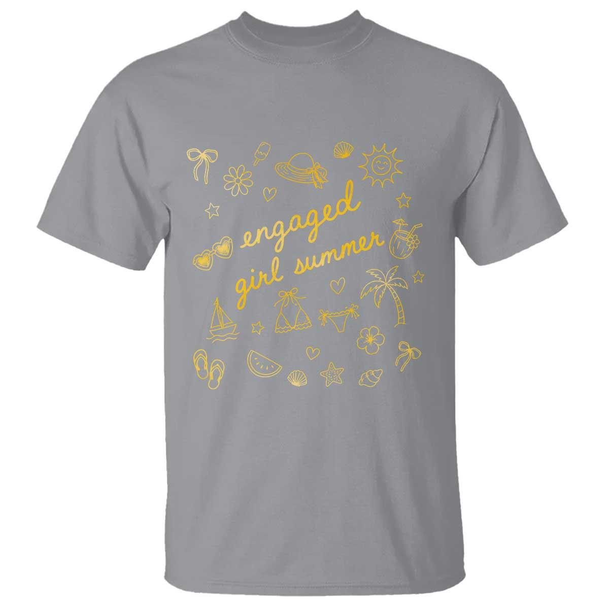 Engaged Girl Summer T Shirt Bride To Be Engagement