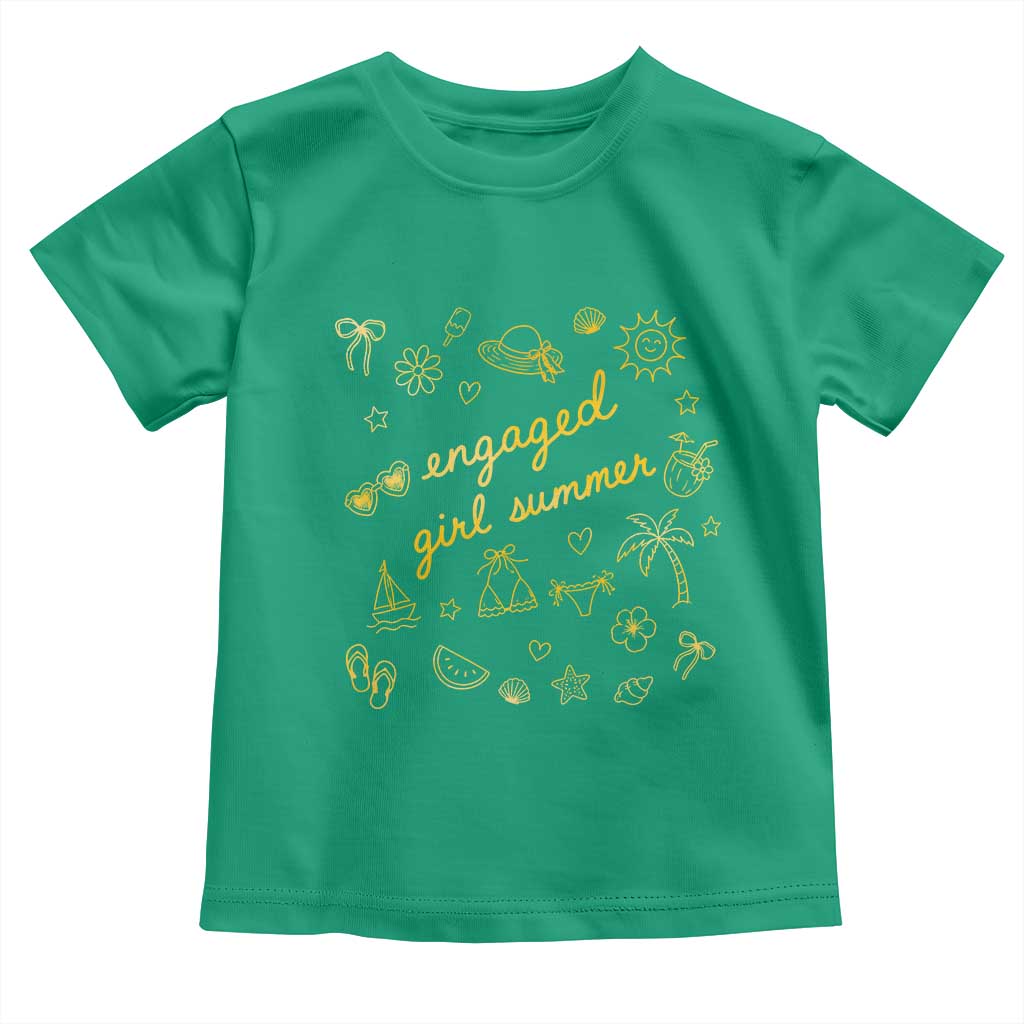 Engaged Girl Summer Toddler T Shirt Bride To Be Engagement