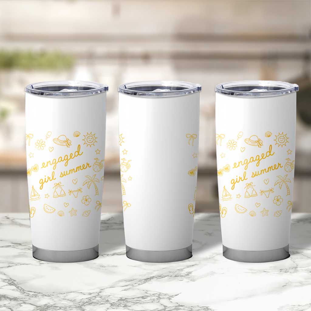 Engaged Girl Summer Tumbler Cup Bride To Be Engagement