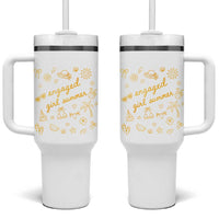 Engaged Girl Summer Tumbler With Handle Bride To Be Engagement