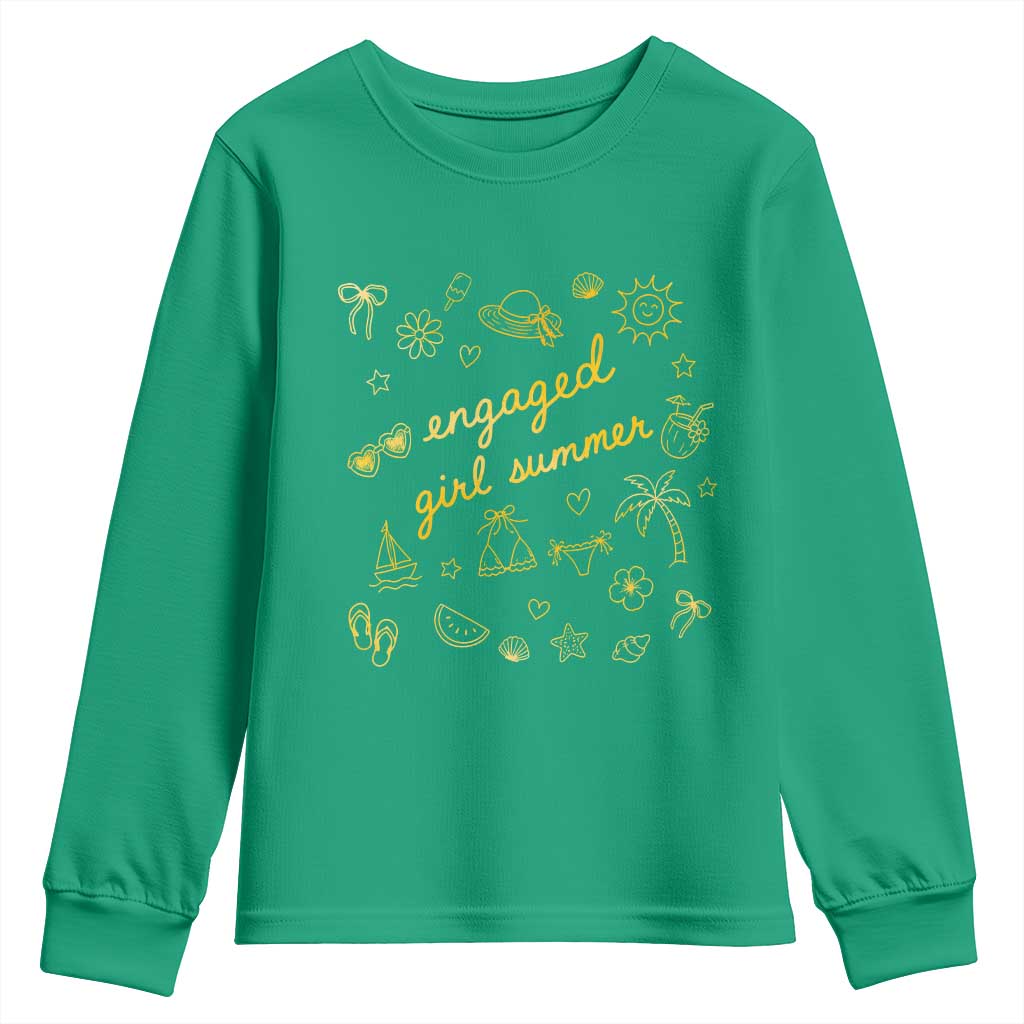 Engaged Girl Summer Youth Sweatshirt Bride To Be Engagement