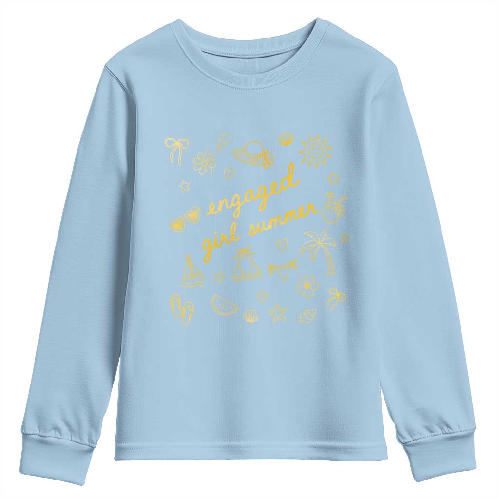 Engaged Girl Summer Youth Sweatshirt Bride To Be Engagement