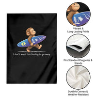 I Dont Want This Feeling To Go Away Garden Flag Vintage Surf Monkey Nostalgic Summer Beach Vacation