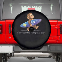 I Dont Want This Feeling To Go Away Spare Tire Cover Vintage Surf Monkey Nostalgic Summer Beach Vacation