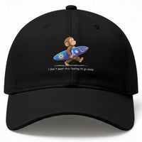 I Dont Want This Feeling To Go Away Baseball Cap Vintage Surf Monkey Nostalgic Summer Beach Vacation