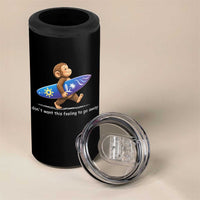 I Dont Want This Feeling To Go Away 4 in 1 Can Cooler Tumbler Vintage Surf Monkey Nostalgic Summer Beach Vacation