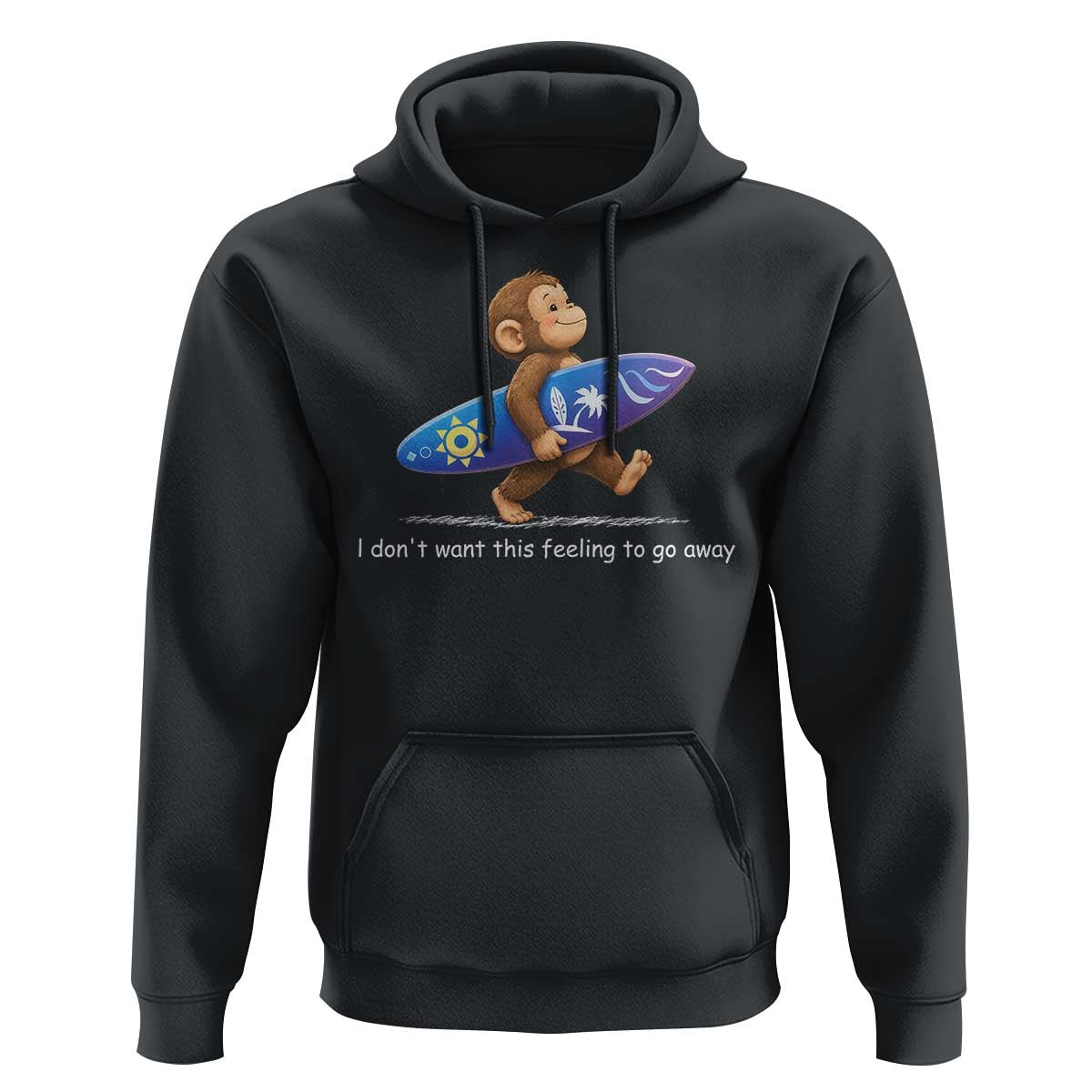 I Dont Want This Feeling To Go Away Hoodie Vintage Surf Monkey Nostalgic Summer Beach Vacation