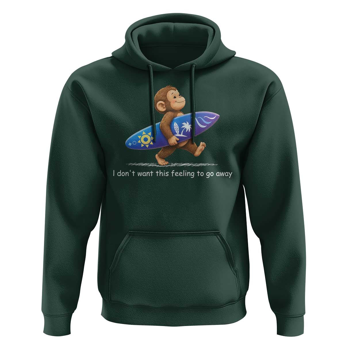 I Dont Want This Feeling To Go Away Hoodie Vintage Surf Monkey Nostalgic Summer Beach Vacation