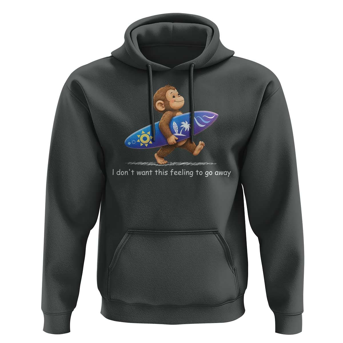 I Dont Want This Feeling To Go Away Hoodie Vintage Surf Monkey Nostalgic Summer Beach Vacation
