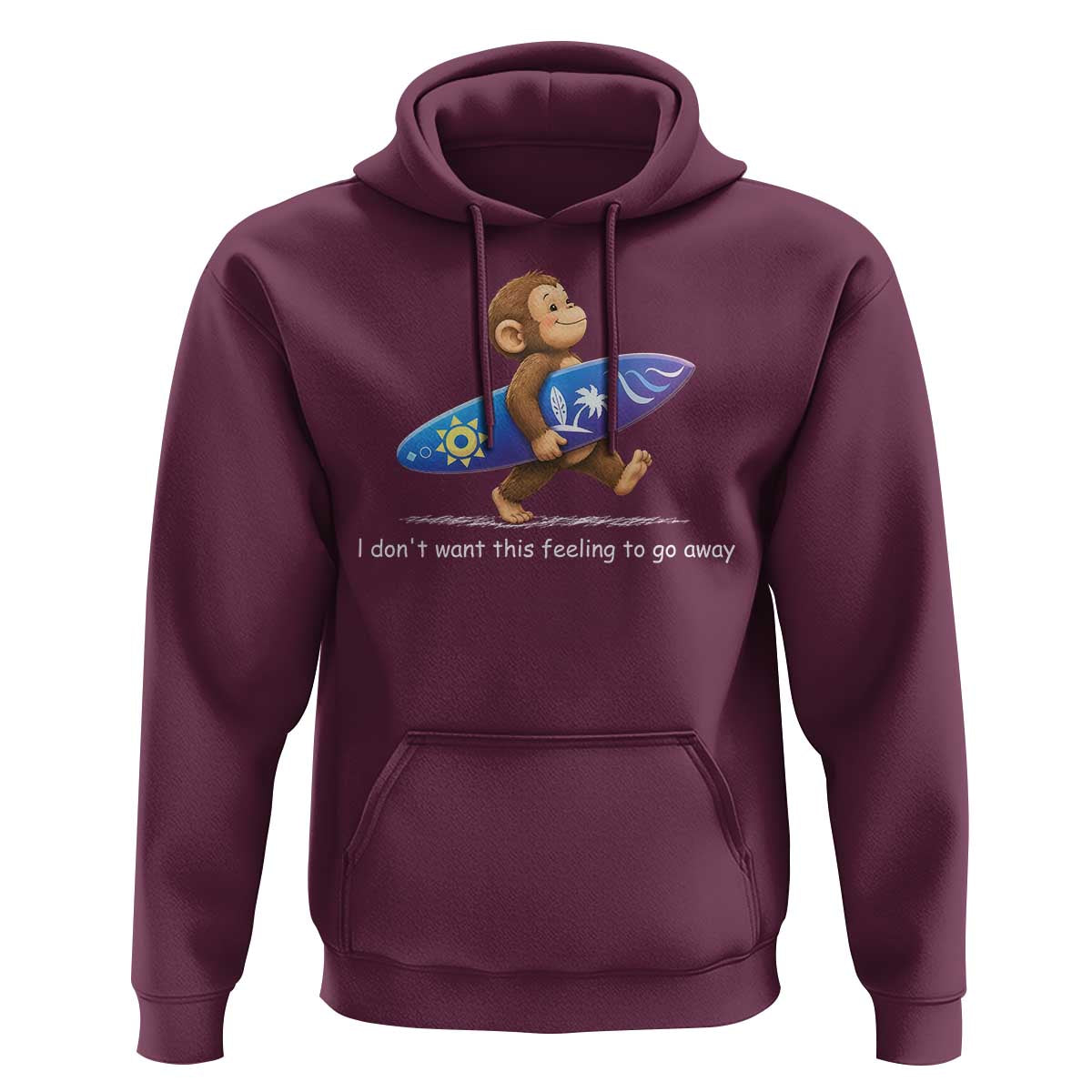 I Dont Want This Feeling To Go Away Hoodie Vintage Surf Monkey Nostalgic Summer Beach Vacation
