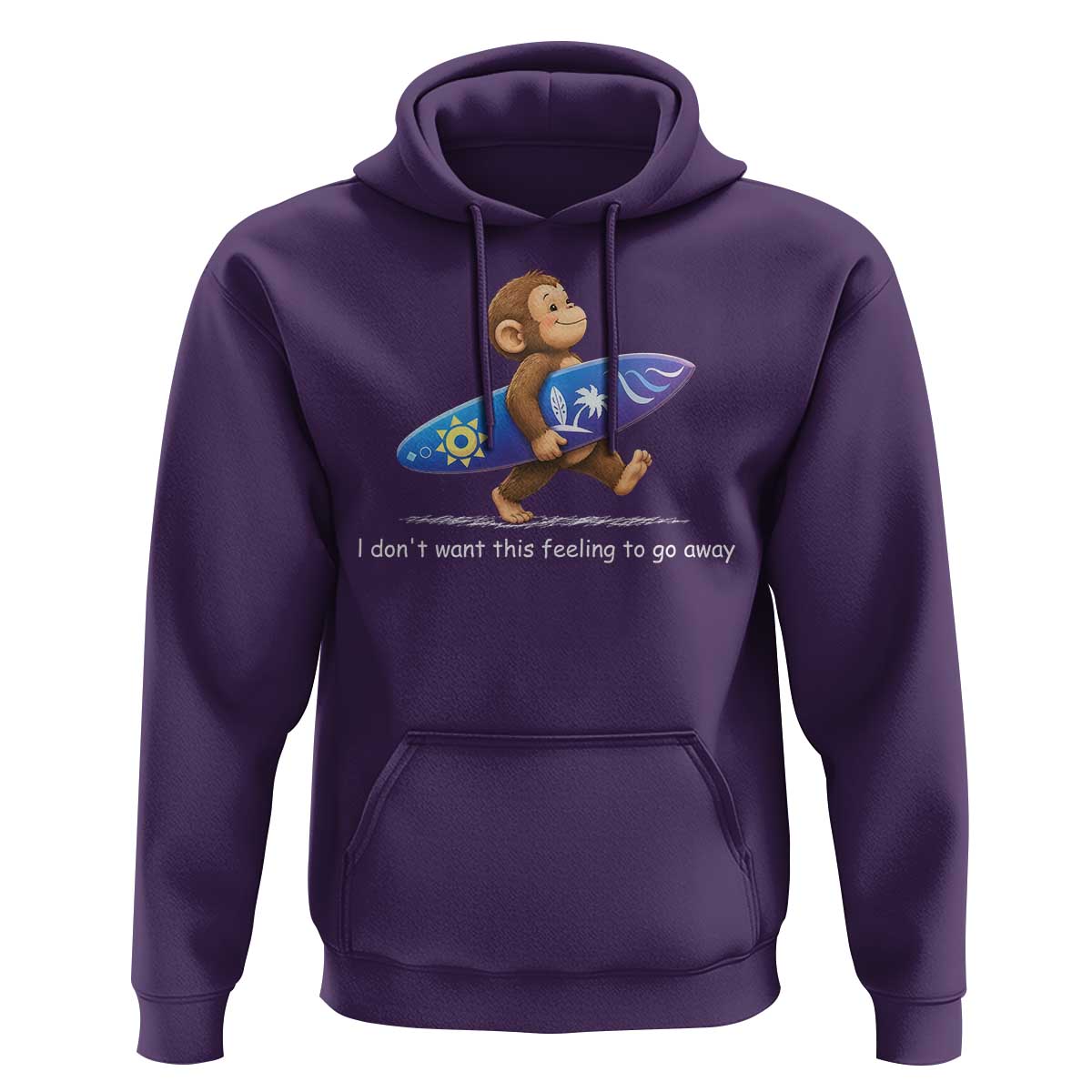 I Dont Want This Feeling To Go Away Hoodie Vintage Surf Monkey Nostalgic Summer Beach Vacation