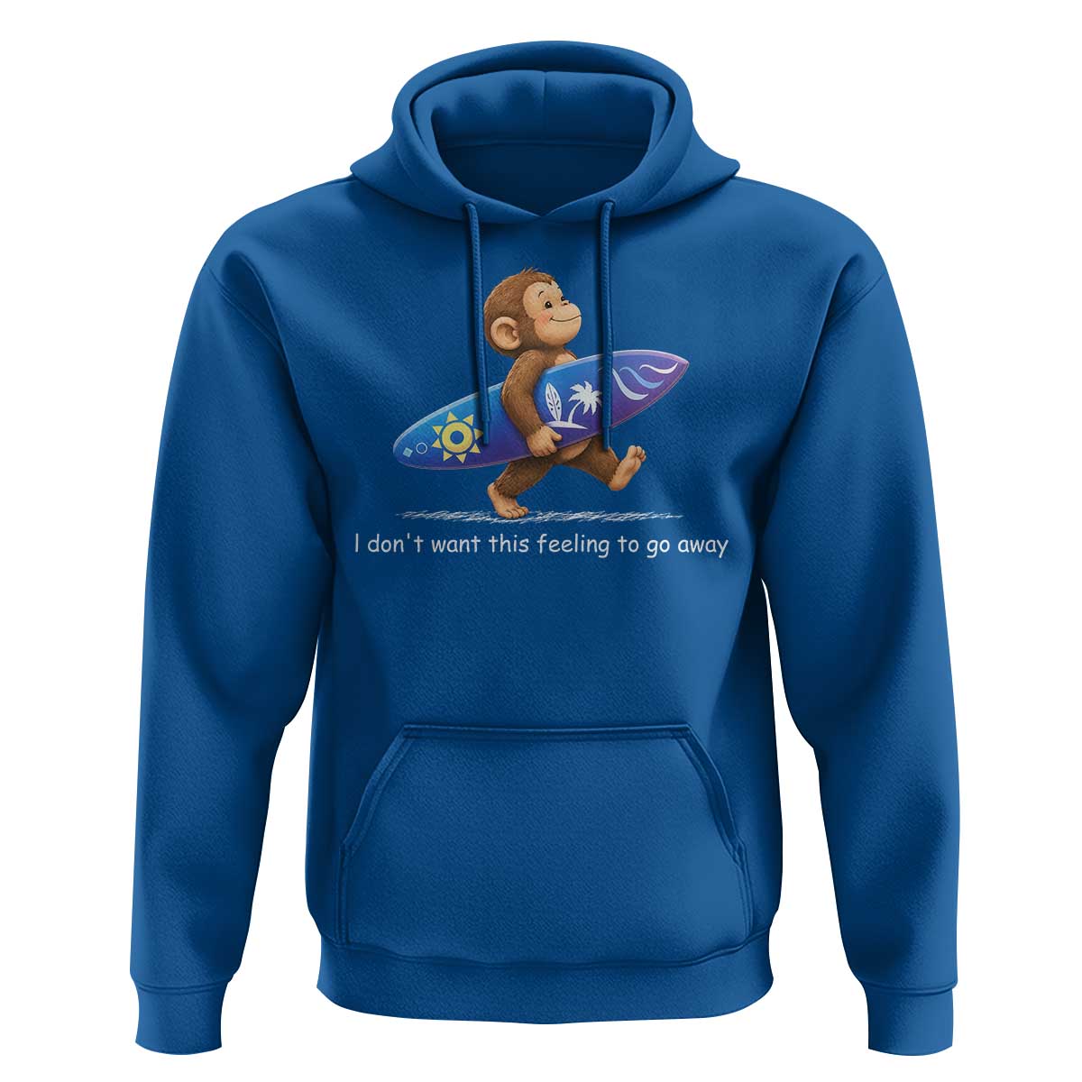 I Dont Want This Feeling To Go Away Hoodie Vintage Surf Monkey Nostalgic Summer Beach Vacation