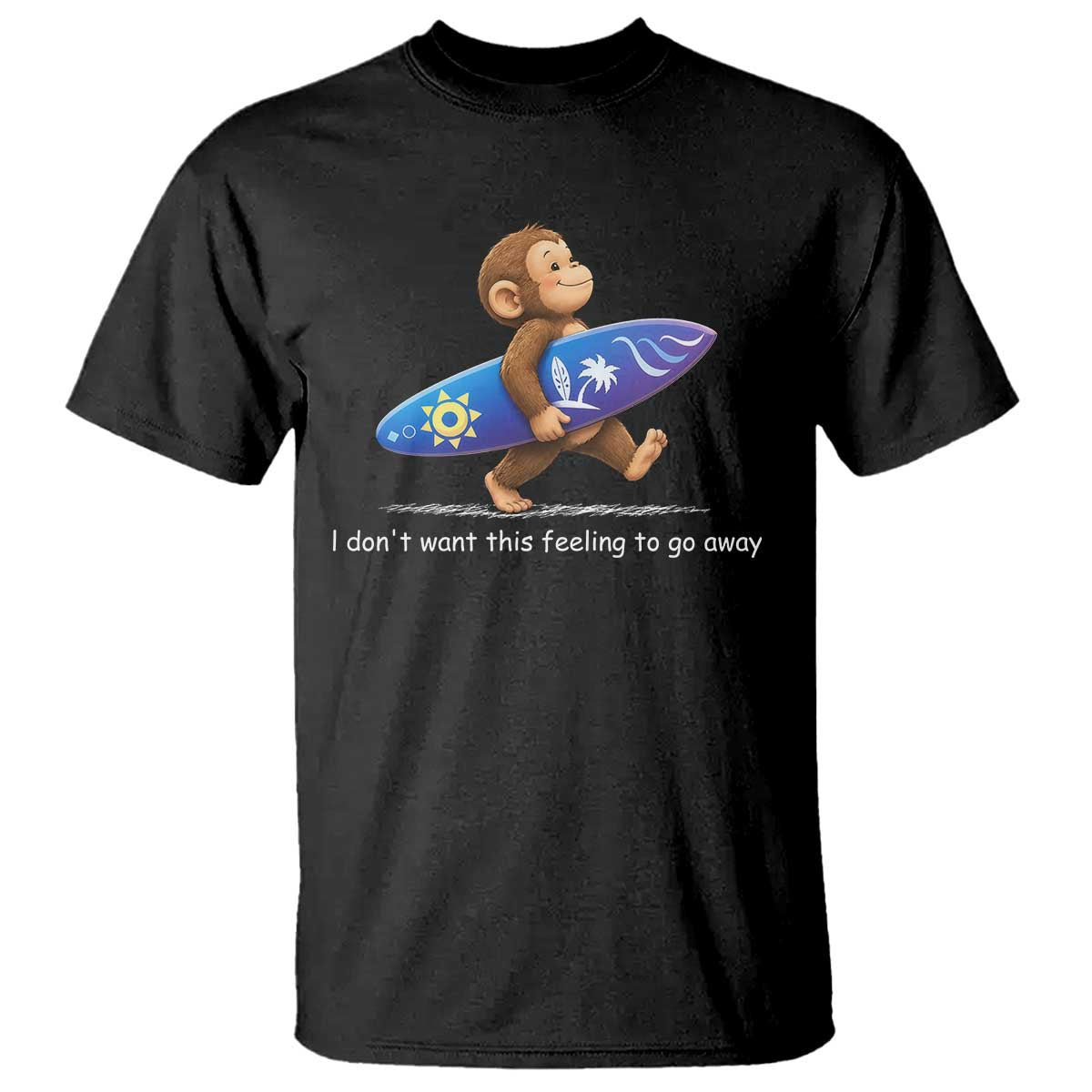 I Dont Want This Feeling To Go Away T Shirt Vintage Surf Monkey Nostalgic Summer Beach Vacation