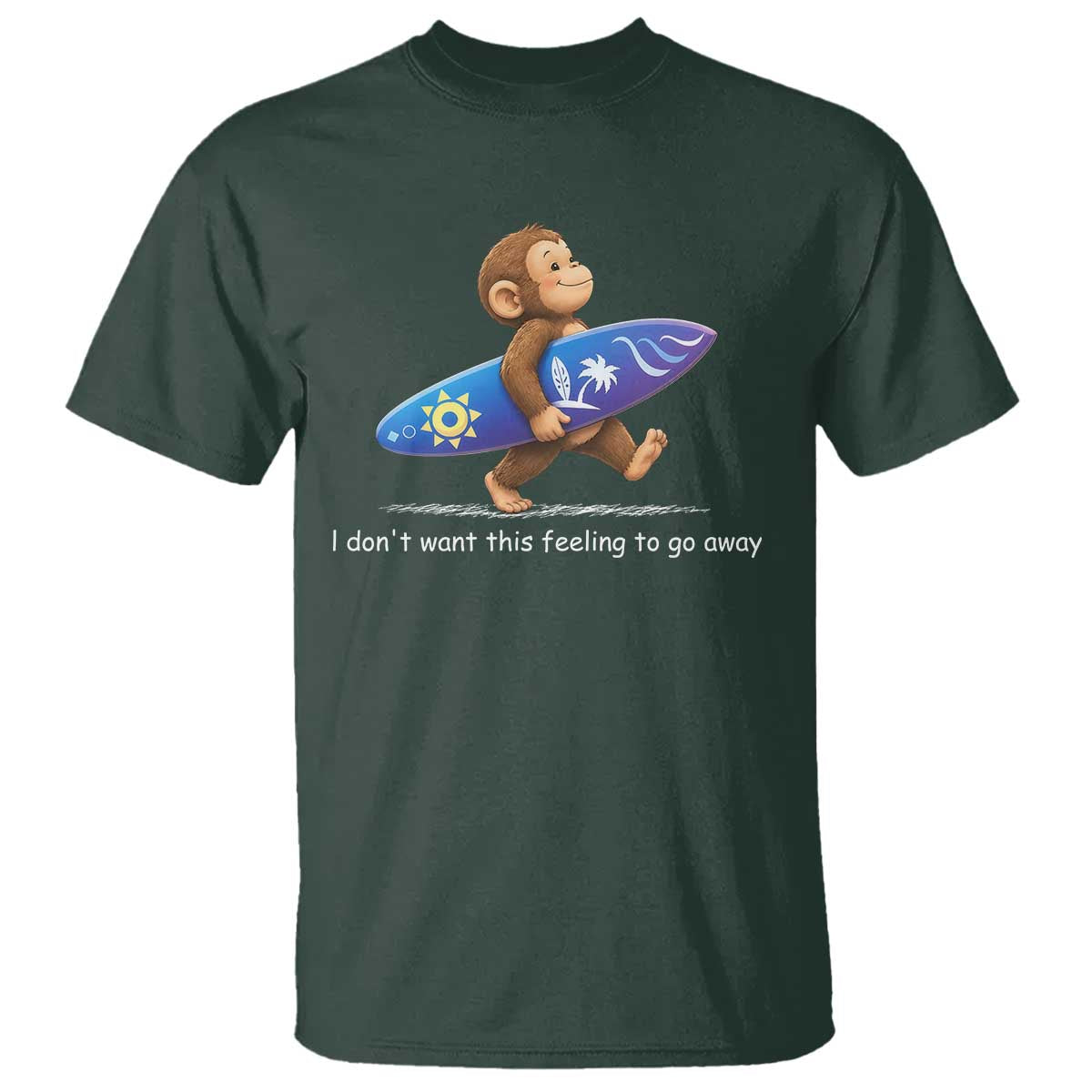 I Dont Want This Feeling To Go Away T Shirt Vintage Surf Monkey Nostalgic Summer Beach Vacation